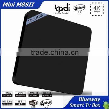 Newest Google Android6.0 Set Top Box 4K 2K Kodi Fully Loaded Quad Core Amlogic S905X TV Box