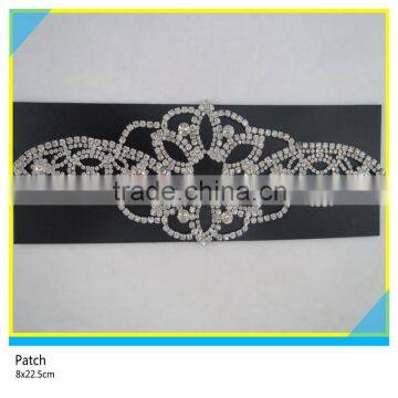 Sew on Diamond Jewelry Patch Glass Rhienstone Chain Trim Patch 5.5x21.5cm photo-4