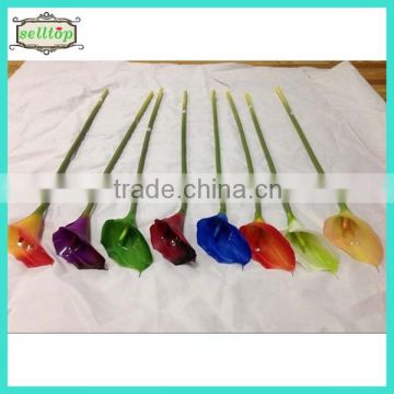 Hot sell 63cm real touch silicone artificial calla lily flowers