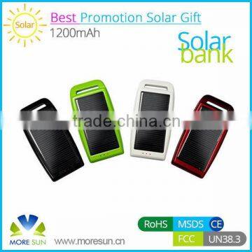 Promotional gift 1200mah solar charger , mobile phone charger , solar power bank