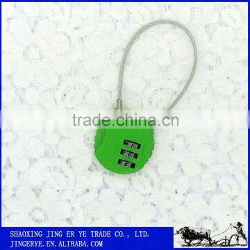 Colorful Fashionable TSA 3-Dial Lock and Cable/ tsa cable lock