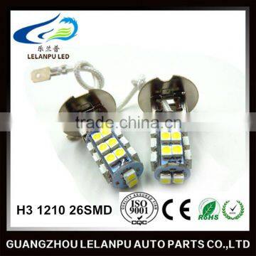 factory price auto interior led lights H3 1210 26SMD Car led headlight fog light