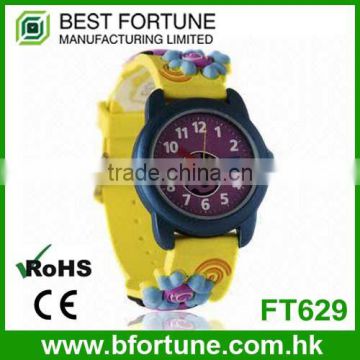 FT629 ODM logo children cartoon cute analog quartz plastic watch