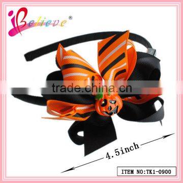 2014 Crazy hot sale wholesale holiday hair accessories ribbon bow halloween headband (TK1-0900-1)