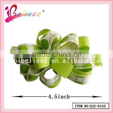 Kinky grosgrain ribbon hair clip wholesale hair barrette jewelry for teenage girls