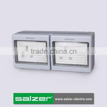 Salzer Double switch socket IP56 Weatherproof