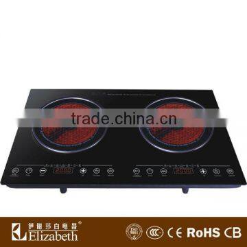 2 burner ceramic electric cooktop