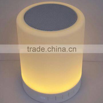 Wireless Bluetooth Speaker Hands-free Call Colorful Touch LED Light Lamp With TF Card Music Player Smart Speakers Subwoofer