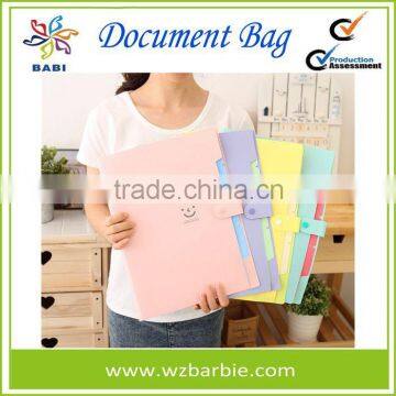 A4 Plastic File Document Bag For Business/Student With customized Logo