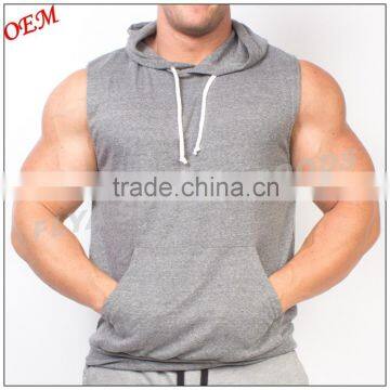 NEW Muscle Gym Deep Cut Training Sleeveless Hoody Cotton Sport work out tank top for males and females                        
                                                Quality Choice