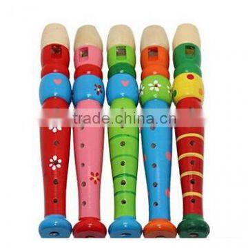 Wooden Plastic Kid Piccolo Flute Musical Instrument Early Education Toy