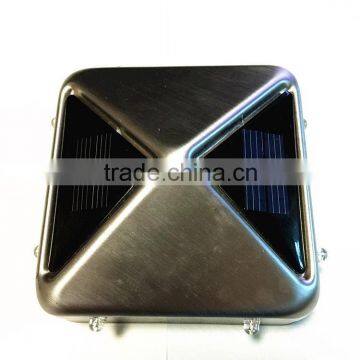 121x121mm LED Solar Energy Fence Stainless Steel Post Caps for Garden Use photo-1