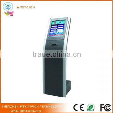 Self-service Touch Screen Queue Kiosk with note outlet