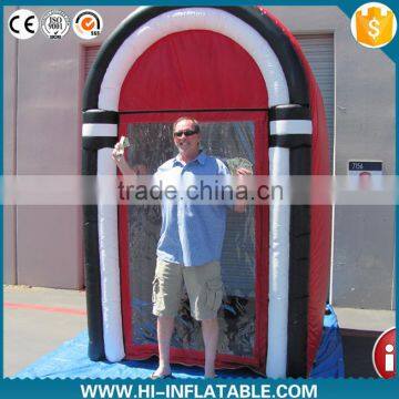 Customized promotional inflatable money cash booth for advertisment