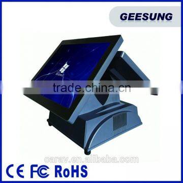 POS system dual screen 17 inch with 15 inch customer disply /monitor