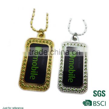 new private custom military metal dog tag zinc alloy nickel plated metal dogtag with filled colors on two sides