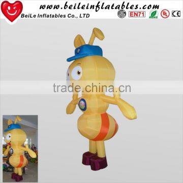 Yellow inflatable bee moving cartoon