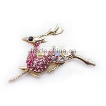 Runing Deer Alloy Har Pin With Charming Stones