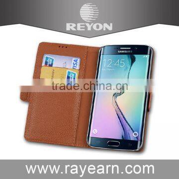 Wallet leather case for samsung galaxy S6 edge