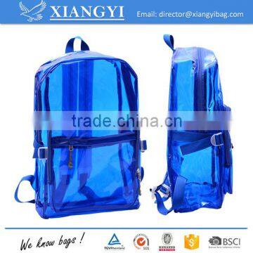 Factory price candy color pvc plastic student backpack wholesale transparent backpack