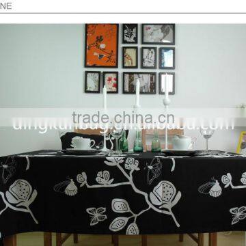 2015 butterfly printed comfortable fashion cheap table cover cotton