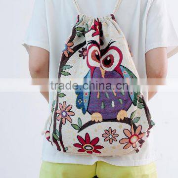 High Quality Jacquard Foldable striped Shopping bag, shopping backpack