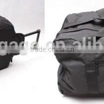 nylon wheeled trolley travel bag with wooden board