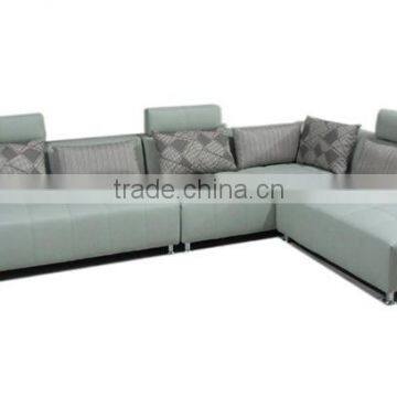 Sectional Sofa, Made of Full Aniline Leather, Foam and Corrugated Cardboard Wrapping 9096