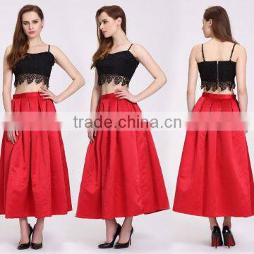 wholesale western satin table skirt style girls fancy long skirts