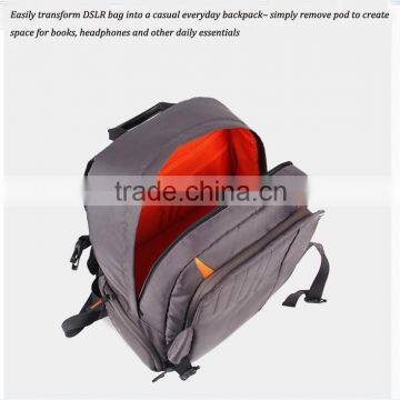 2016 Grey Photo Backpack Waterproof Hatch Back 2 in 1 Camera Bag Backpack photo-4