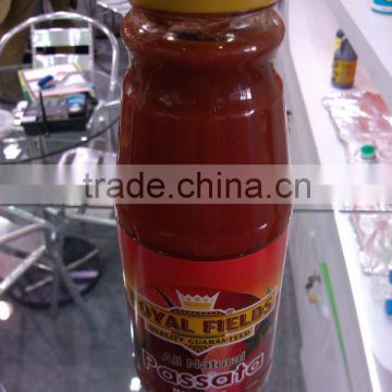 Tomato paste in glass