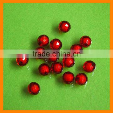 Red Plastic Beads/16mm Earth Shape Loose Beads