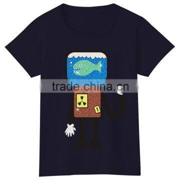 Custom Girl Cute Design t Shirt / Wholesale Cotton Women Tshirt photo-4
