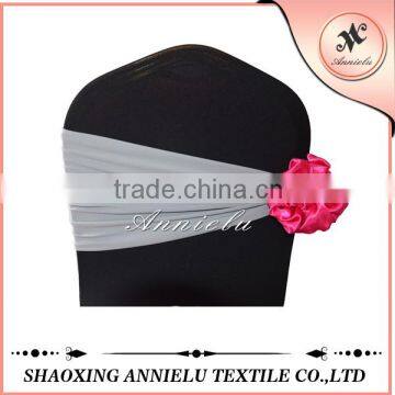 Cheap wedding spandex chair sash flower