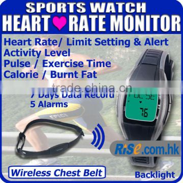 Wireless Watch Chest Strap Fitness Pluse Belt Sport Calorie 240bpm Heart Rate Monitor