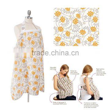 Lower moq new arrival print 100% cotton breast feeding nursing cover