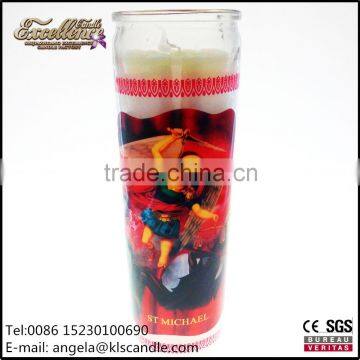 long time burning 7 day burning religious votive glass candle