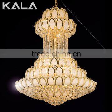 New style customized LED light Crystal Pendent engineering Lamp for hotel decoration