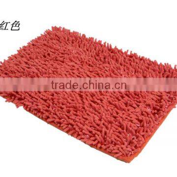 long pile Polyester floor mat with anti slip base