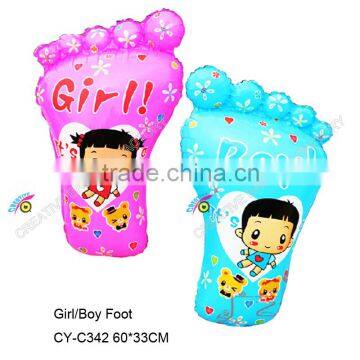 2015 new design baby shower balloon foot helium balloon custom helium balloons