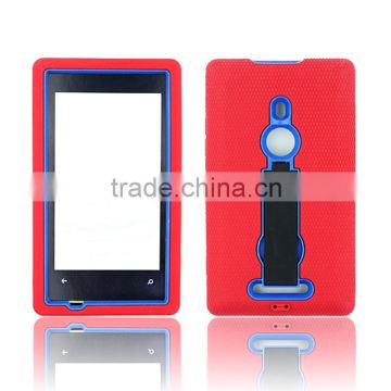 Robot kickstand hybrid silicone case for Nokia Lumia 925