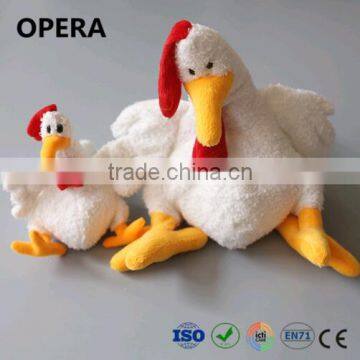 hot toys cheap white rooster soft plush jumping animal toy