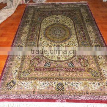 Large Size Conference Hall Hand Made Pure Silk Cheap Persian Rug double knots