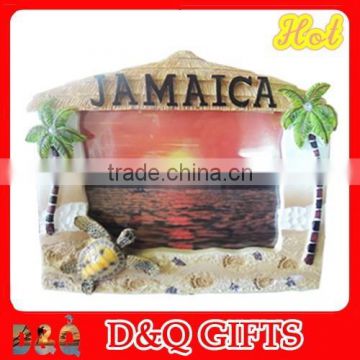 Resin souvenir turtle photo frame with "Jamaica"