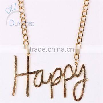 Wholesale Gold Chain Necklace Happy Design