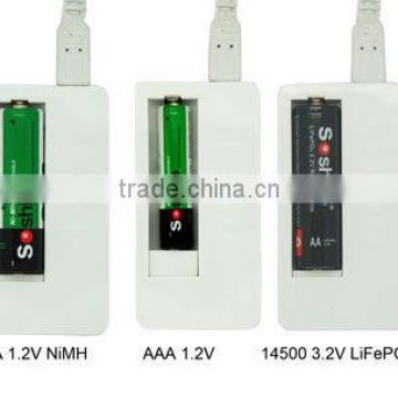 Soshine SC-F3 battery charger LiFePO4 14500 10440 Nimh AA AAA li-ion 14500 10440 battery charger