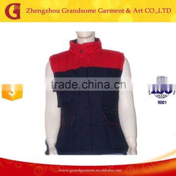 Two Tone padded Work vest Bi-color Bodywarmers with mulit Pockets