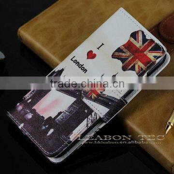 2015 new coming london bridge flip wallet leather case for iphone 6 plus, for iphone 6 plus cover, china supplier