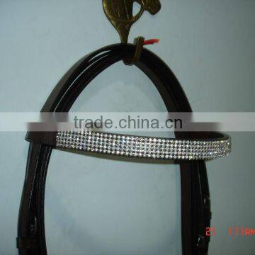 Leather Crystal Browband