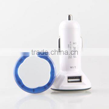 New arrival electric car charger with double USB of wide voltage input DC 12V~ 24V from ShenZhen factory